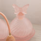 Vintage Pink Satin Dresser Set with Tray, Perfume Bottles & Jar