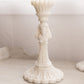 Vintage Portieux Vallérysthal White Milk Glass Candlestick with Lady Design