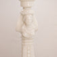 Vintage Portieux Vallérysthal White Milk Glass Candlestick with Lady Design