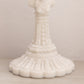 Vintage Portieux Vallérysthal White Milk Glass Candlestick with Lady Design