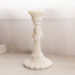 Vintage Portieux Vallérysthal White Milk Glass Candlestick with Lady Design