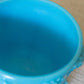 Vintage Portieux Vallerysthal Lidded Blue Milk Glass Grape Dish