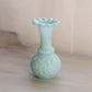 Vintage Portieux Vallerysthal Small Blue Milk Glass Floral Vase