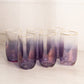 Vintage Purple Ombre Blendo Pitcher with 6 Glasses Set