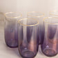 Vintage Purple Ombre Blendo Pitcher with 6 Glasses Set