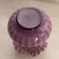 Vintage Purple Plum Overlay Cased Glass Floral Vase
