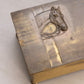 Vintage Rectangular Brass and Wood Lidded Horse Box (Made in Germany)