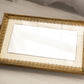 Vintage Rectangular Gold Tone Metal Cameo Mirror Tray