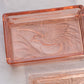 Vintage Rectangular Pink Lidded Bird Dish