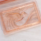 Vintage Rectangular Pink Lidded Bird Dish