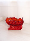 Vintage Red Amberina Daisy & Button Sleigh (Glows)