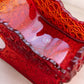 Vintage Red Amberina Daisy & Button Sleigh (Glows)