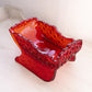 Vintage Red Amberina Daisy & Button Sleigh (Glows)