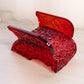 Vintage Red Amberina Daisy & Button Sleigh (Glows)