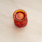 Vintage Red Amberina Glass Moon & Star Toothpick Holder