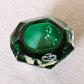 Vintage Royal Gallery Faceted Green Gem Crystal Candleholder