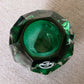 Vintage Royal Gallery Faceted Green Gem Crystal Candleholder