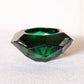 Vintage Royal Gallery Faceted Green Gem Crystal Candleholder