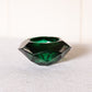 Vintage Royal Gallery Faceted Green Gem Crystal Candleholder