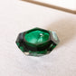 Vintage Royal Gallery Faceted Green Gem Crystal Candleholder