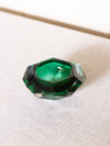 Vintage Royal Gallery Faceted Green Gem Crystal Candleholder