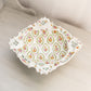 Vintage Schierholz Oval White Ceramic Lattice Edge Floral Bowl