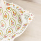 Vintage Schierholz Oval White Ceramic Lattice Edge Floral Bowl