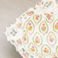 Vintage Schierholz Oval White Ceramic Lattice Edge Floral Bowl