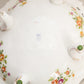 Vintage Schierholz Oval White Ceramic Lattice Edge Floral Bowl