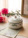 Vintage Shenango China Greens Transferware Lidded Sugar Bowl
