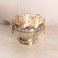 Vintage Silver Tone Bowl with Grapes & Lion Handles
