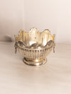 Vintage Silver Tone Bowl with Grapes & Lion Handles