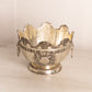 Vintage Silver Tone Bowl with Grapes & Lion Handles