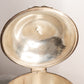 Vintage Silver Tone Lidded Biscuit Barrel with 3 Feet and Fancy Etching