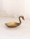 Vintage Slightly Smaller Brass Swan Dish