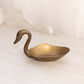 Vintage Slightly Smaller Brass Swan Dish