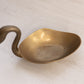 Vintage Slightly Smaller Brass Swan Dish
