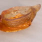 Vintage Small Amber Glass Duck Bird Dish
