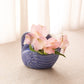 Vintage Small Blue Ceramic Swan Planter or Vase