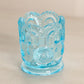 Vintage Light Blue Glass Moon & Star Toothpick Holder