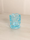 Vintage Light Blue Glass Moon & Star Toothpick Holder