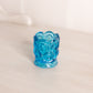 Vintage Small Blue Glass Moon & Star Toothpick Holder