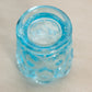 Vintage Light Blue Glass Moon & Star Toothpick Holder