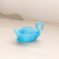 Small Darker Blue Glass Swan Salt Cellar Toothpick Holder