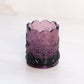 Vintage Small Purple Glass Toothpick Holder Cherry Designs