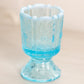 Vintage Small Blue Opalescent Fenton Paneled Daisy Toothpick Holder