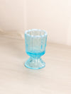 Vintage Small Blue Opalescent Fenton Paneled Daisy Toothpick Holder