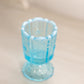 Vintage Small Blue Opalescent Fenton Paneled Daisy Toothpick Holder