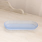 Vintage Small Blue Satin Dresser Set with Tray, Perfume Bottles & Jar