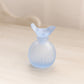 Vintage Small Blue Satin Dresser Set with Tray, Perfume Bottles & Jar